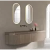 Spiegel ZAMBELIS Touch 18W CCT Dimmbar IP44 DESIGN Gold Eloxiert 25386