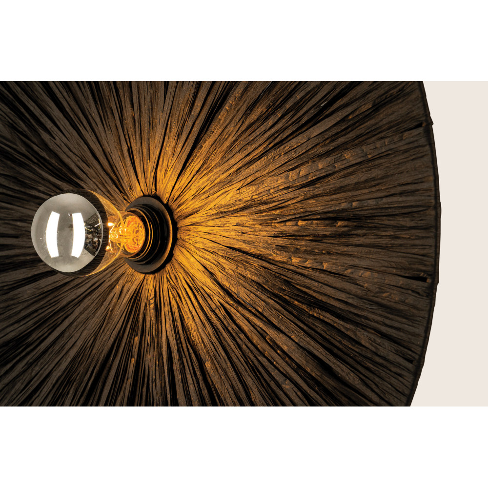 Wall Light ZAMBELIS D250 E27 DESIGN Rattan Black Without Source 25455 FS