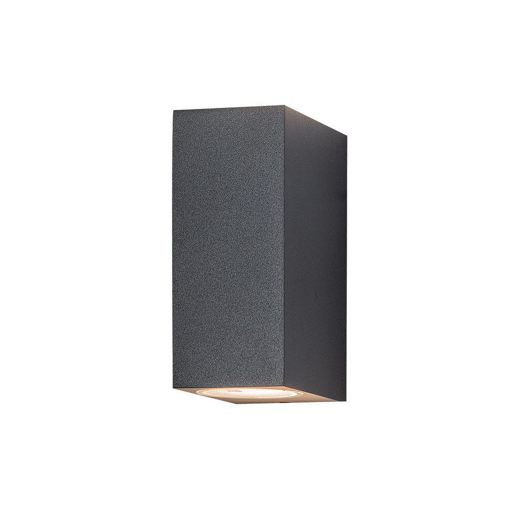 Outdoor Wall Light ZAMBELIS Direct/Indirect 2xGU10 IP54 DESIGN Graphite Without Light Source E124