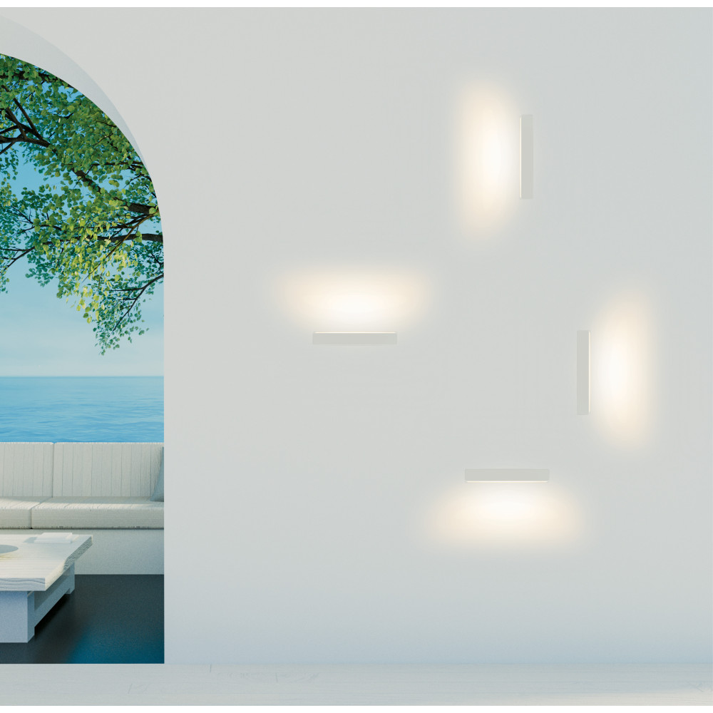 Außenwandleuchte ZAMBELIS 12W IP54 DESIGN Sandweiß E168