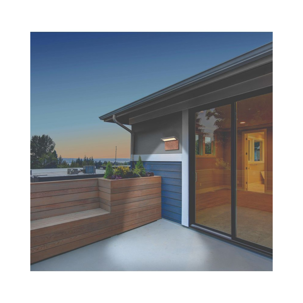 Applique Extérieure ZAMBELIS 13W IP54 DESIGN Graphite et Bois E224