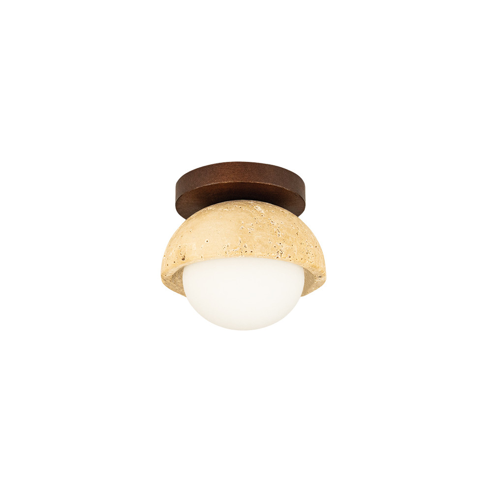 Wall Light ZAMBELIS D150 G9 DESIGN Natural Stone and Wood Without Light Source 25418
