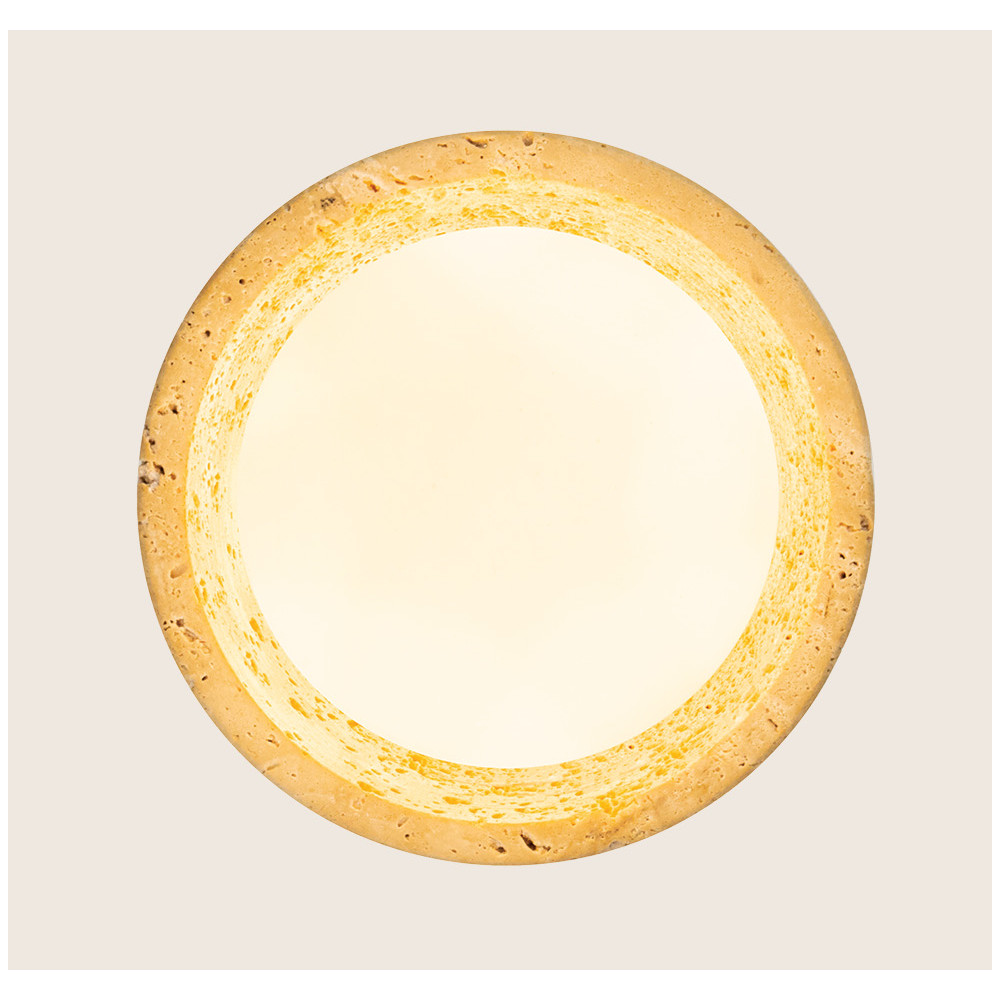 Wall Light ZAMBELIS D150 G9 DESIGN Natural Stone and Wood Without Light Source 25418