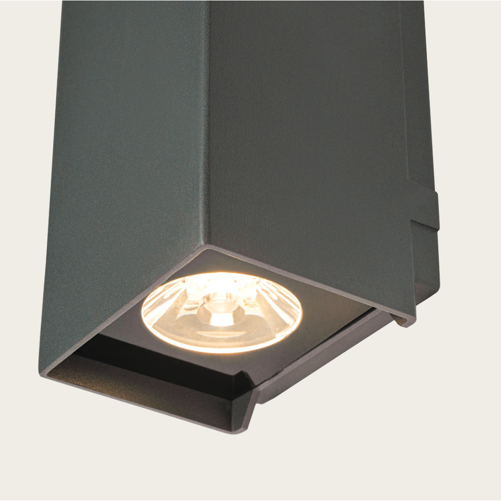 Applique Extérieure ZAMBELIS 2x3W Direct/Indirect IP65 DESIGN Graphite E412