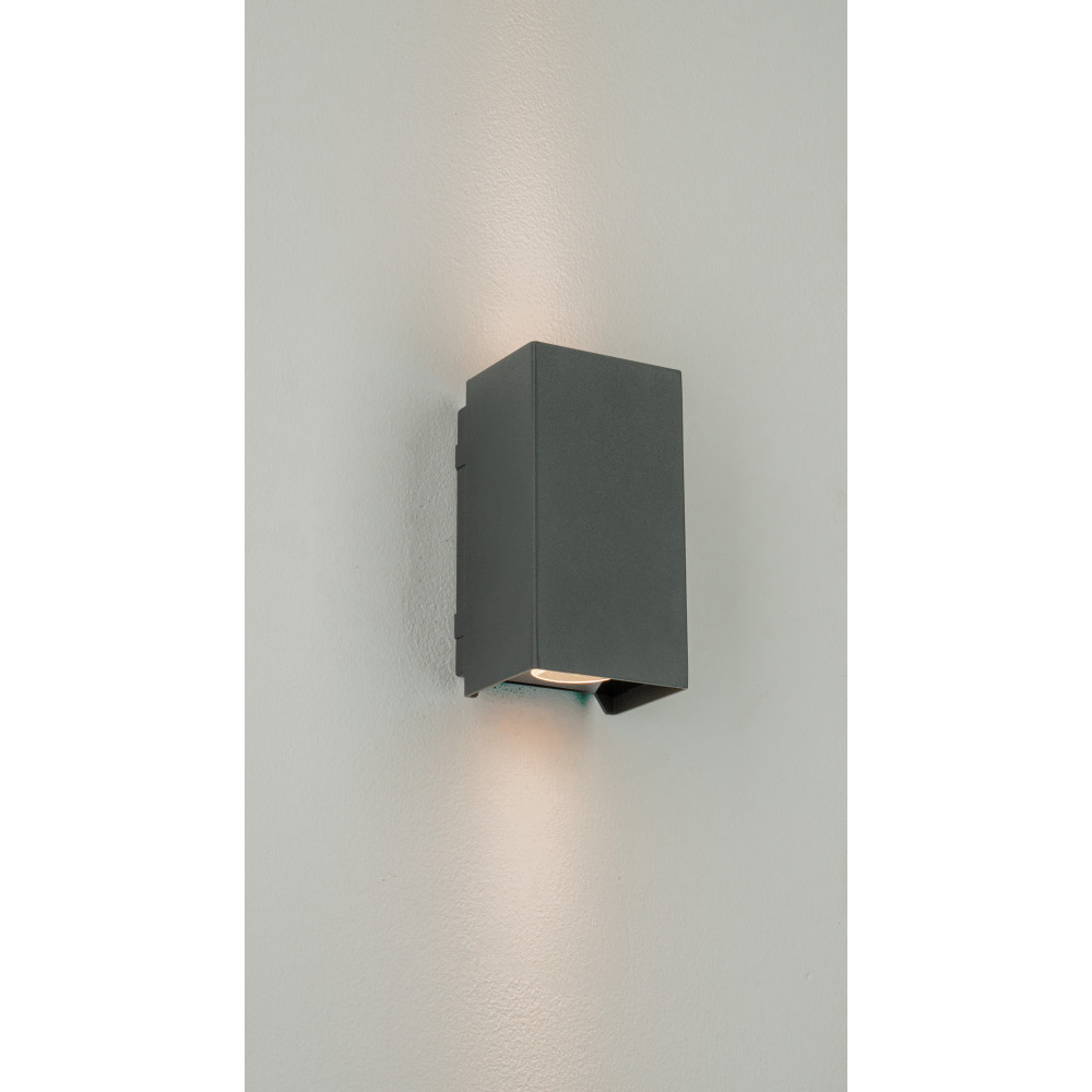 Buitenwandlamp ZAMBELIS 2x3W Direct/Indirect IP65 DESIGN Grafiet E412