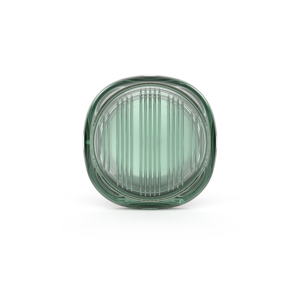 ZAMBELIS Buitenwandlamp D130 12W IP65 Dimbaar DESIGN Glas en Gezandstraald Zwart E493