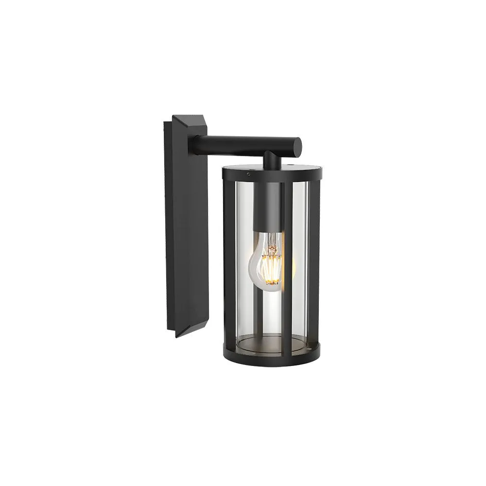 Applique Extérieure ZAMBELIS E27 IP65 DESIGN Noir Sablé Sans Source E338