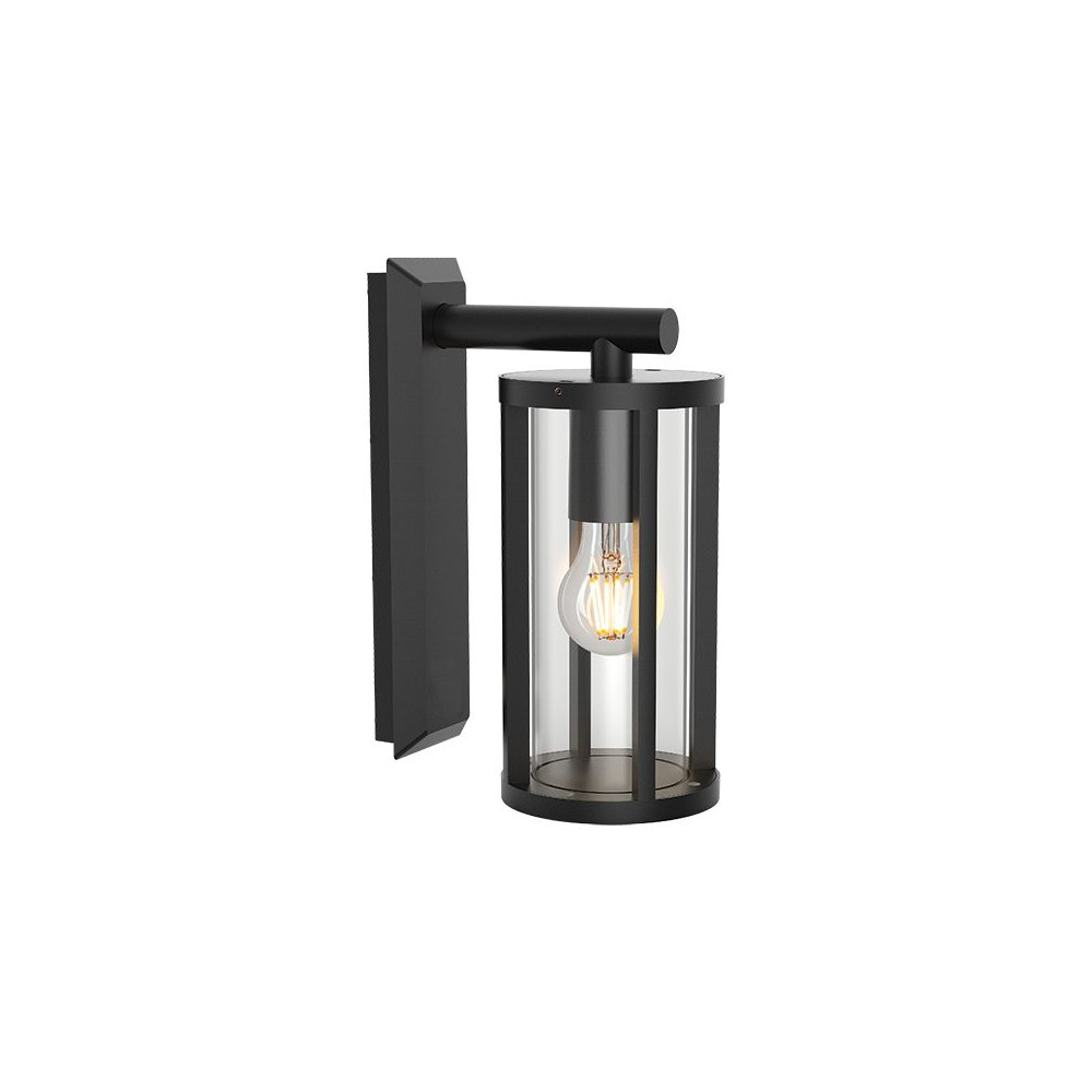 Buitenwandlamp ZAMBELIS E27 IP65 DESIGN Gezandstraald Zwart Zonder Lichtbron E338