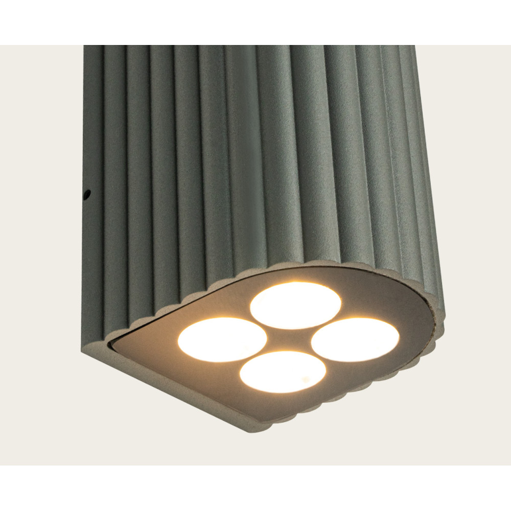 Außenwandleuchte ZAMBELIS 4x1W IP54 DESIGN Graphit E421 FS