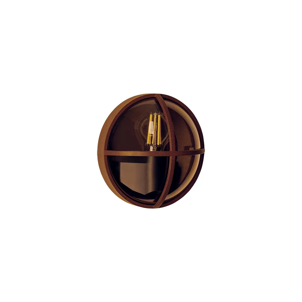 Applique Extérieure ZAMBELIS D177 E27 IP65 DESIGN Brun Foncé Sans Source E437 FS