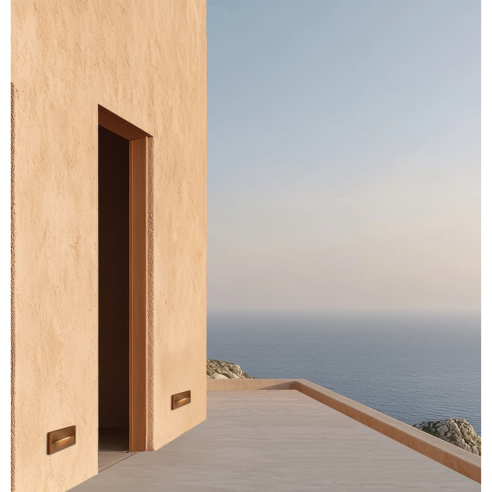 Outdoor Wall Light ZAMBELIS 4W IP65 DESIGN Brown E455 FS