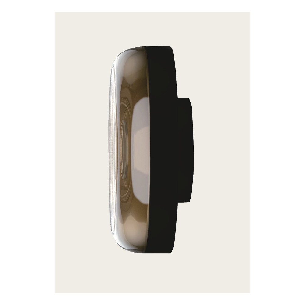 ZAMBELIS Außenwandleuchte D130 12W IP65 Dimmbar DESIGN Champagner und Sandgestrahltes Schwarz E492
