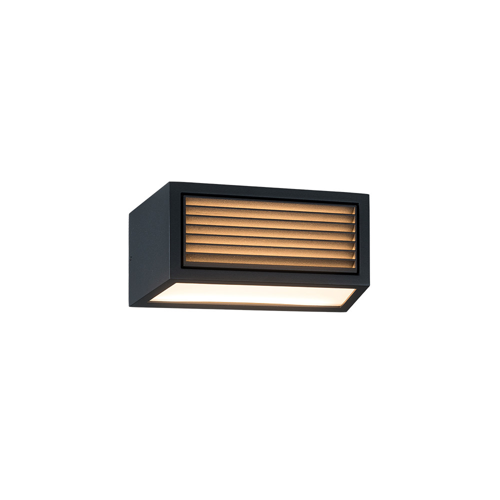 ZAMBELIS Außenwandleuchte E27 Direkt/Indirekt IP54 DESIGN Graphit Ohne Leuchtmittel E500