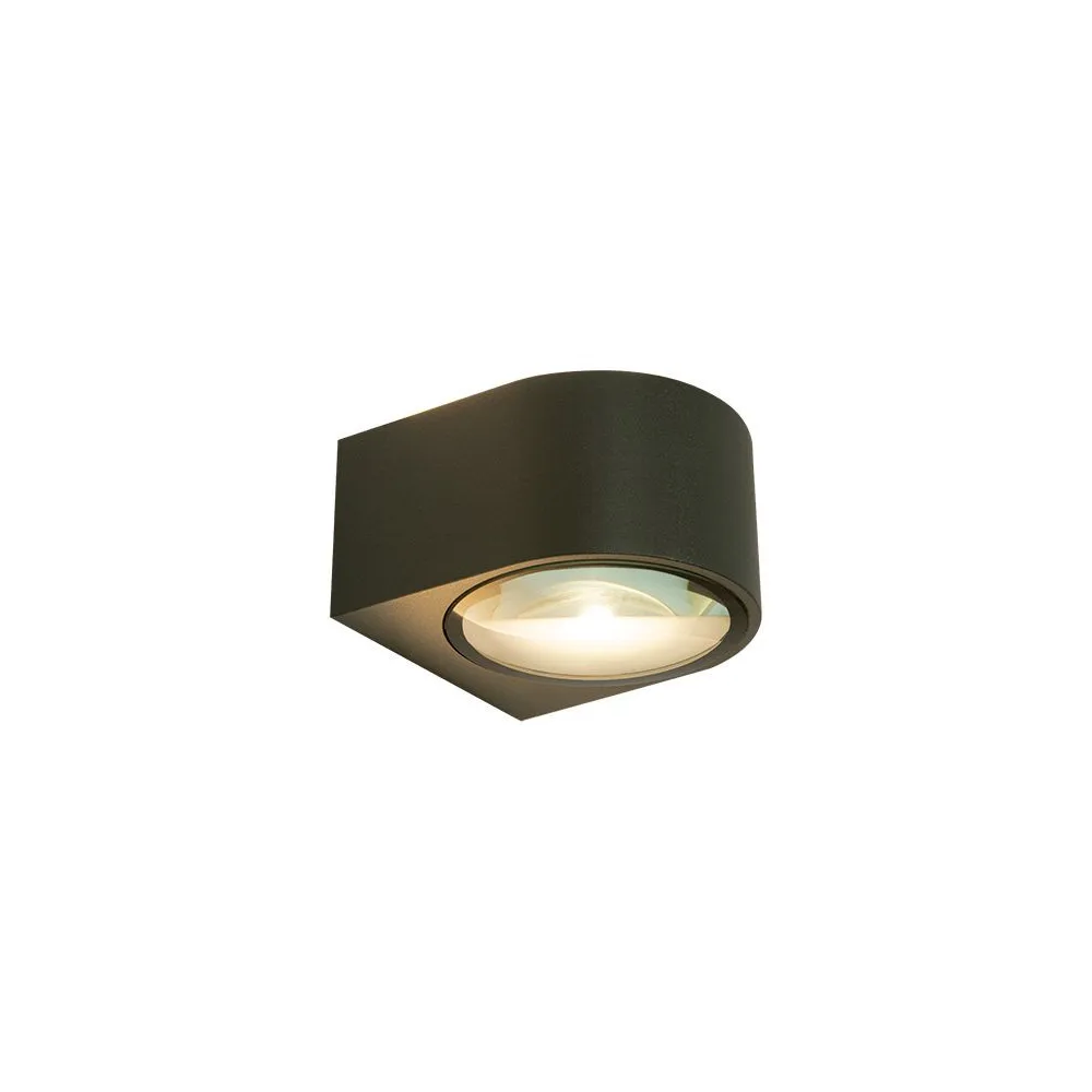 Außenwandleuchte ZAMBELIS 2x5W IP54 Direkt/Indirekt DESIGN Graphit E317