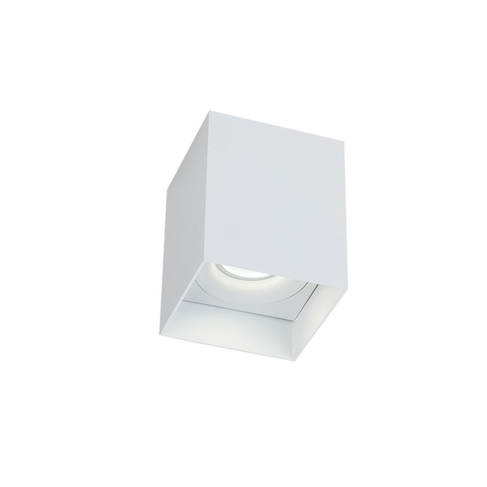 Plafonnier carré ZAMBELIS GU10 DESIGN Blanc Sablé S151