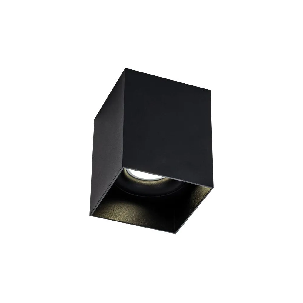Plafonnier carré ZAMBELIS GU10 DESIGN Noir Sablé S152