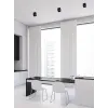 Plafonnier carré ZAMBELIS GU10 DESIGN Noir Sablé S152