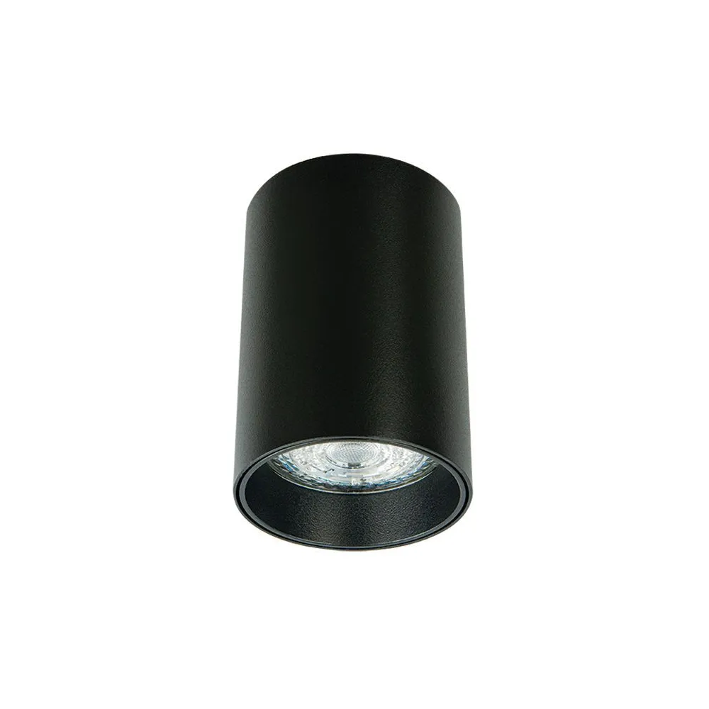 Plafonnier rond ZAMBELIS GU10 DESIGN Noir Sablé S154