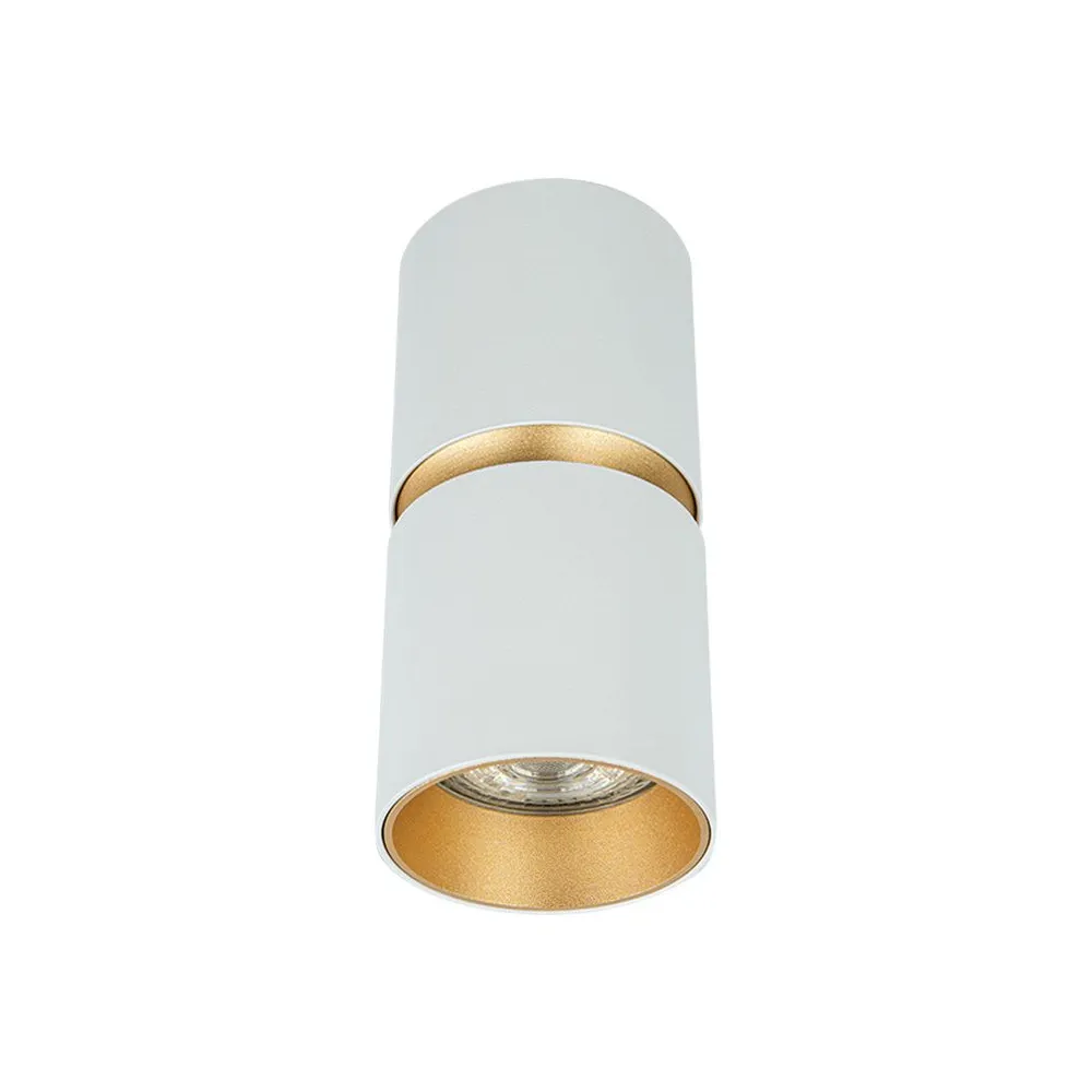 Deckenleuchte ZAMBELIS D60 GU10 DESIGN Sandweiß und Gebürstetes Gold S161
