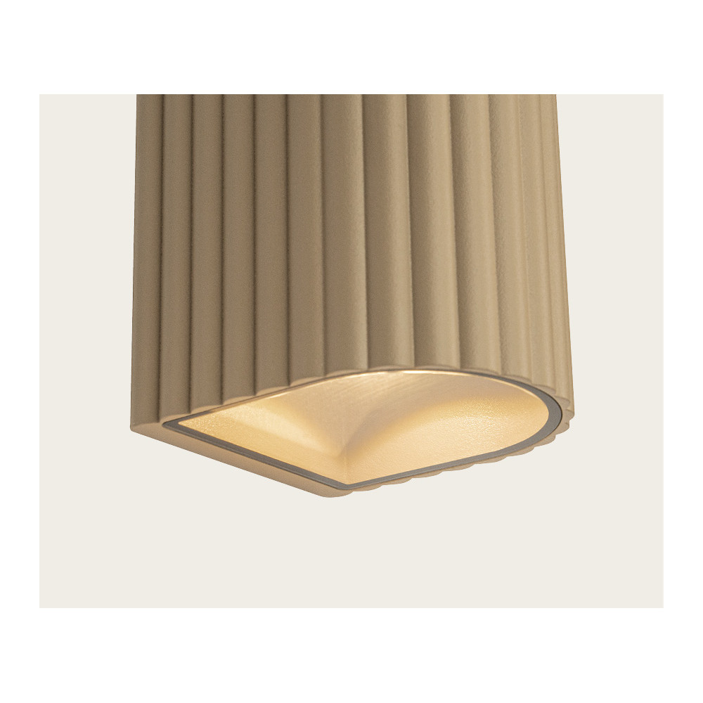 Außenwandleuchte ZAMBELIS 2x3W Direkt/Indirekt IP54 DESIGN Beige E420 FS