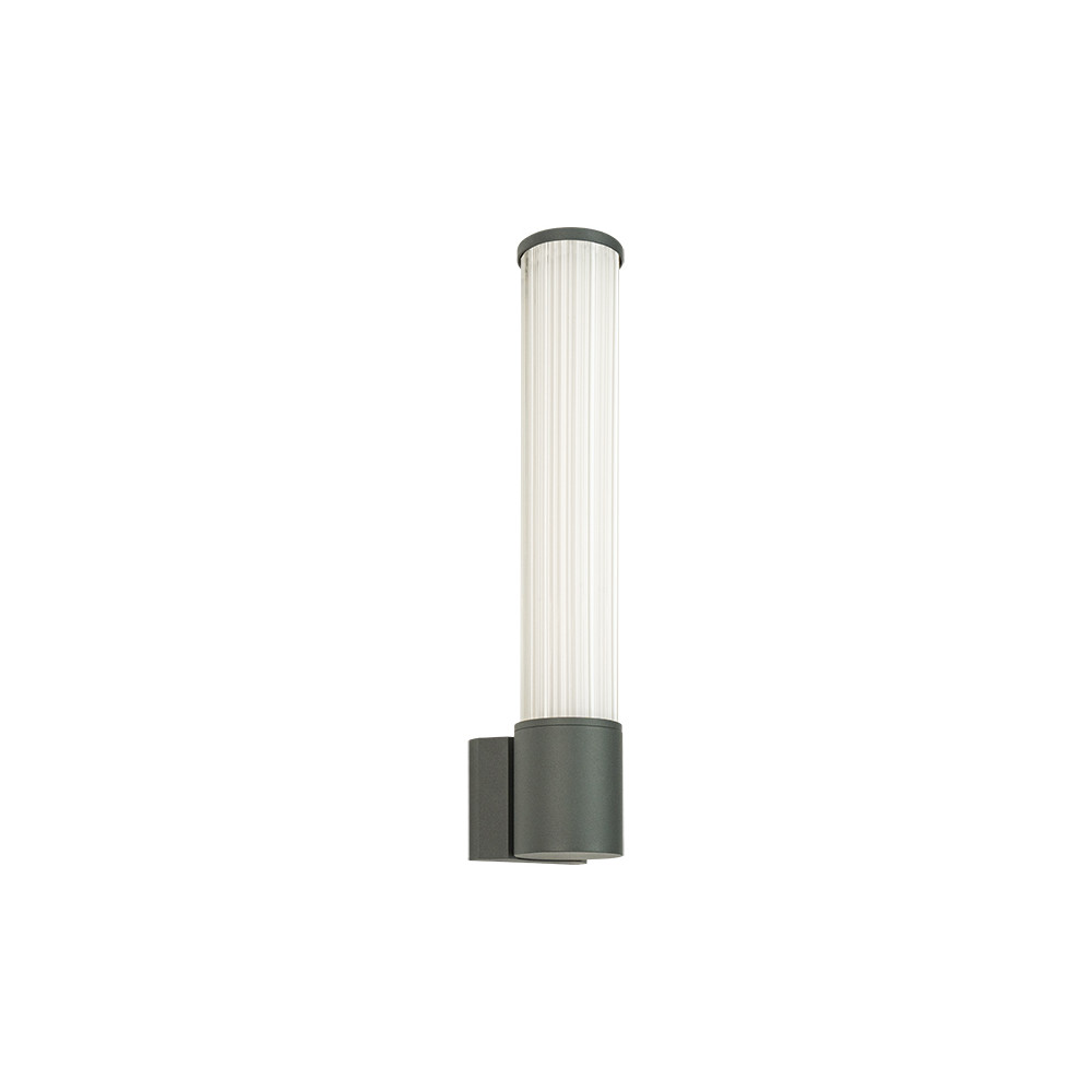 ZAMBELIS Outdoor Wall Light 12W IP54 DESIGN Graphite and Glass E428
