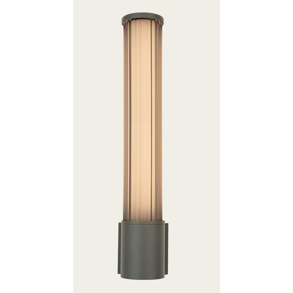 ZAMBELIS Buitenwandlamp 12W IP54 DESIGN Grafiet en Glas E428