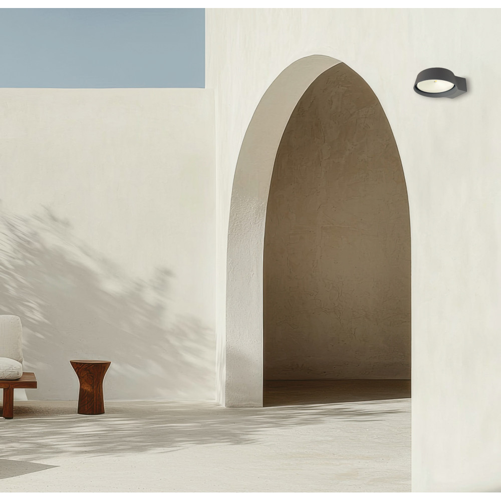 Outdoor Wall Light ZAMBELIS 12W IP54 DESIGN Graphite E464 FS