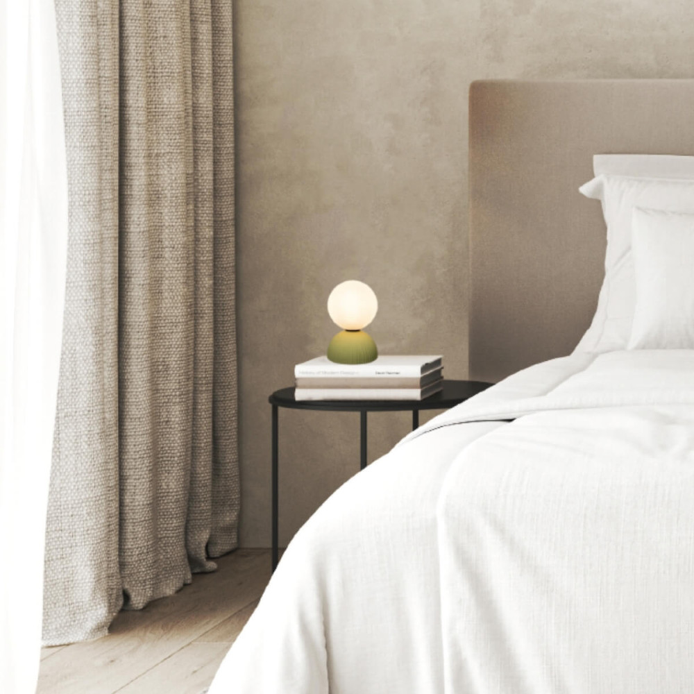 Table Lamp ZAMBELIS G9 DESIGN Olive Green Without Source 2589 FS