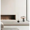 Lampe Sur Table ZAMBELIS Tactile D350 18W Dimmable DESIGN Verre Brun et Noir Sablé 25276 FS