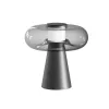 Tischleuchte ZAMBELIS Touch D350 18W Dimmbar DESIGN Rauchglas und Mattschwarz 25277 FS