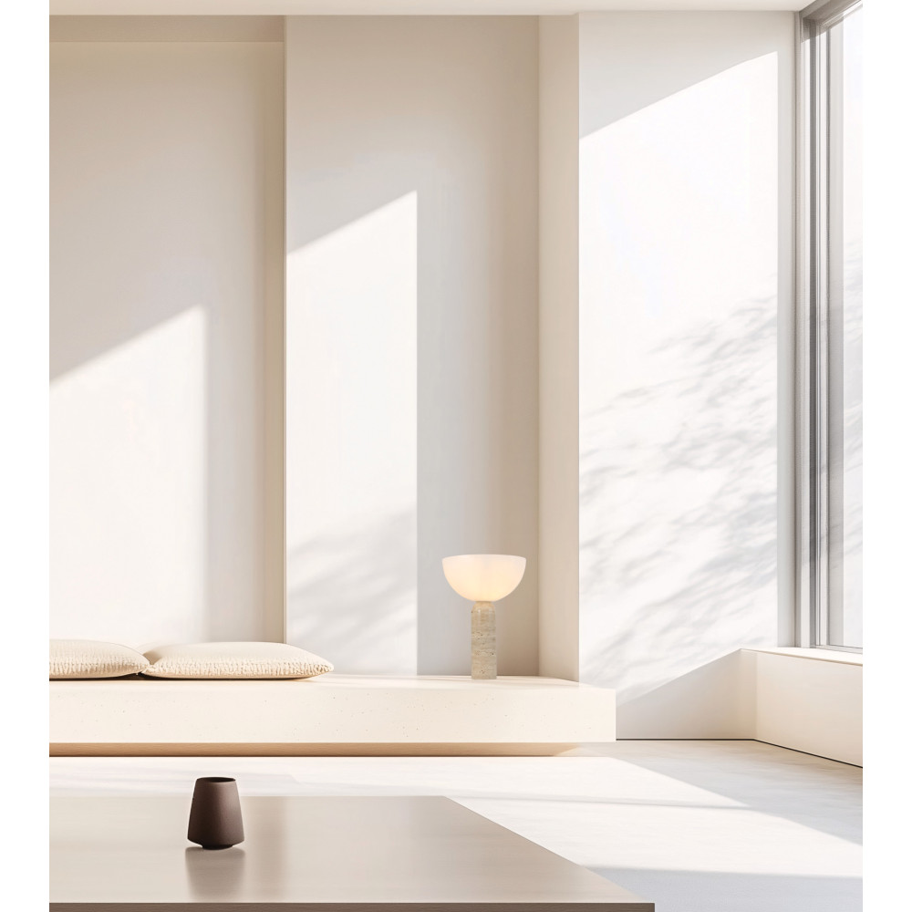 Lampe sur Table ZAMBELIS D300 E27 DESIGN Pierre Naturelle Sans Source 25427 FS