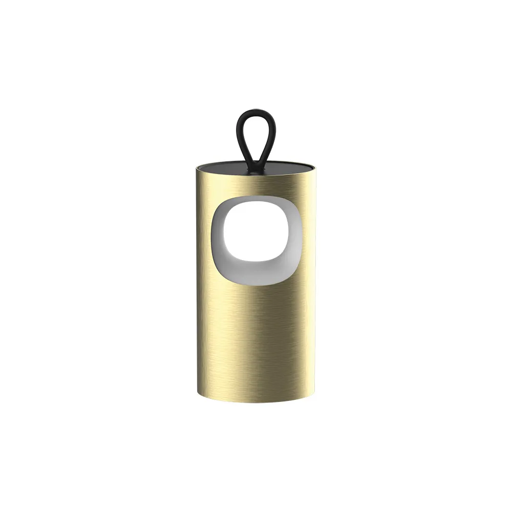 Außen-Tischleuchte ZAMBELIS Touch D83 2W Dimmbar IP44 DESIGN Gebürstetes Gold E484 FS