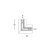 Horizontal T-Junction for Trimless Magnetic Track ZAMBELIS DESIGN Sandy White 2083W-C2 FS