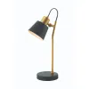 Lampe sur table ZAMBELIS D130 E14 DESIGN Noir Mat et Doré Mat Sans Source 20217