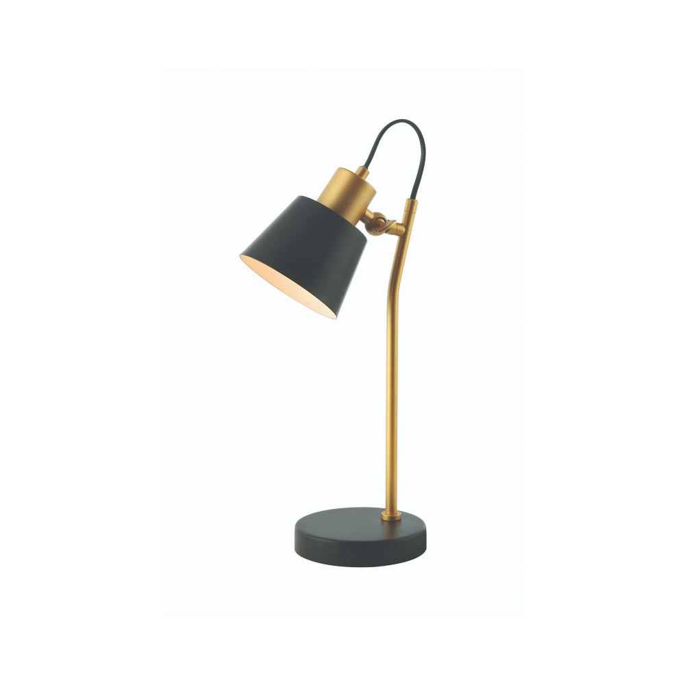 Tischleuchte ZAMBELIS D130 E14 DESIGN Mattschwarz und Mattgold Ohne Leuchtmittel 20217