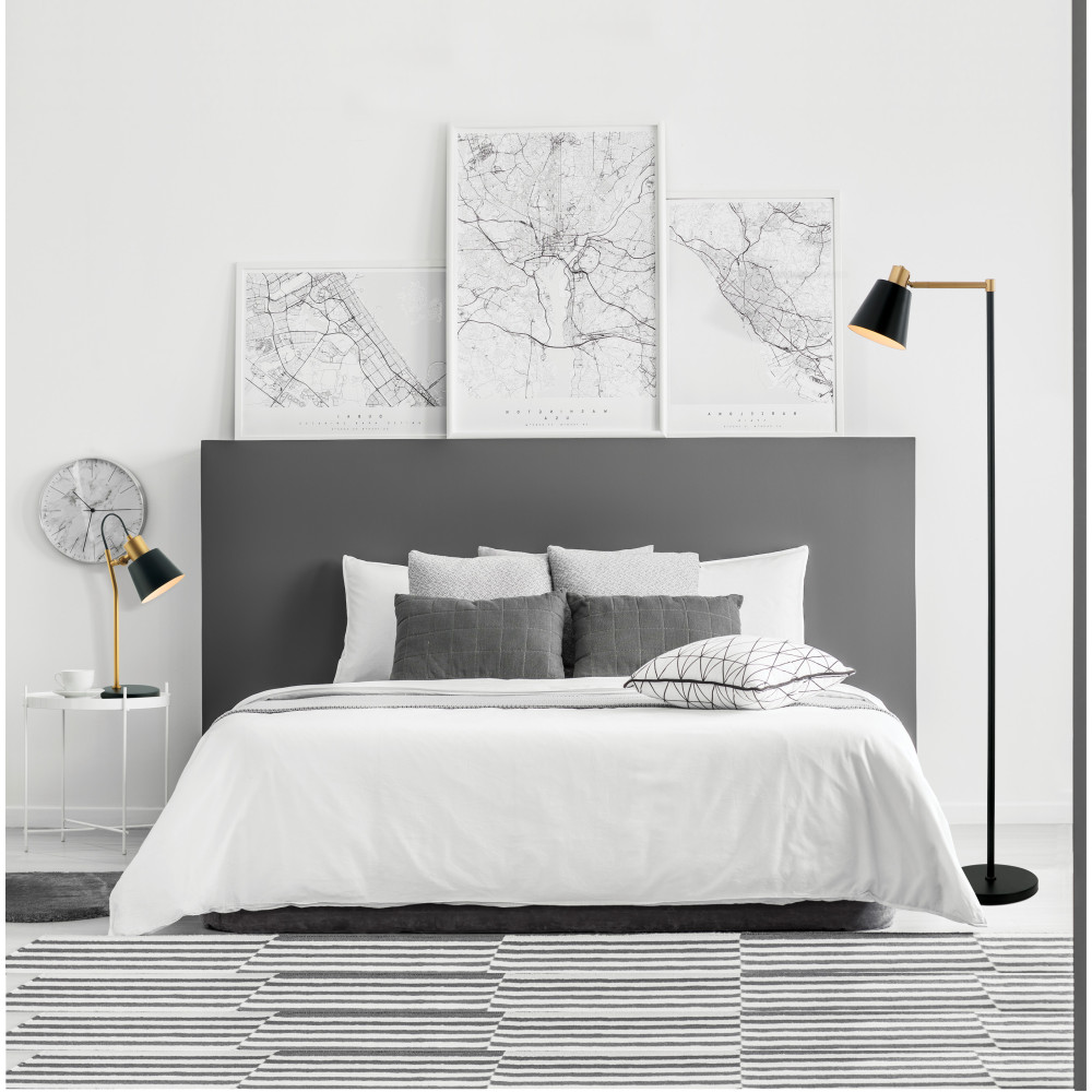 Lampe sur table ZAMBELIS D130 E14 DESIGN Noir Mat et Doré Mat Sans Source 20217