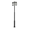 Stehlampe Außen ZAMBELIS 2xE27 IP65 DESIGN Schwarz Sandgestrahlt Ohne Leuchtmittel E339