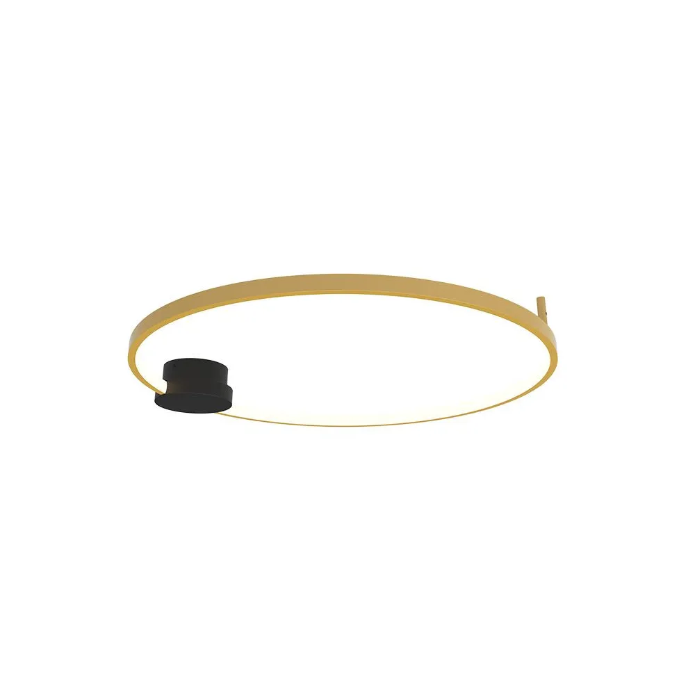 Deckenleuchte ZAMBELIS D640 24W Dimmbar DESIGN Mattes Gold und Mattes Schwarz