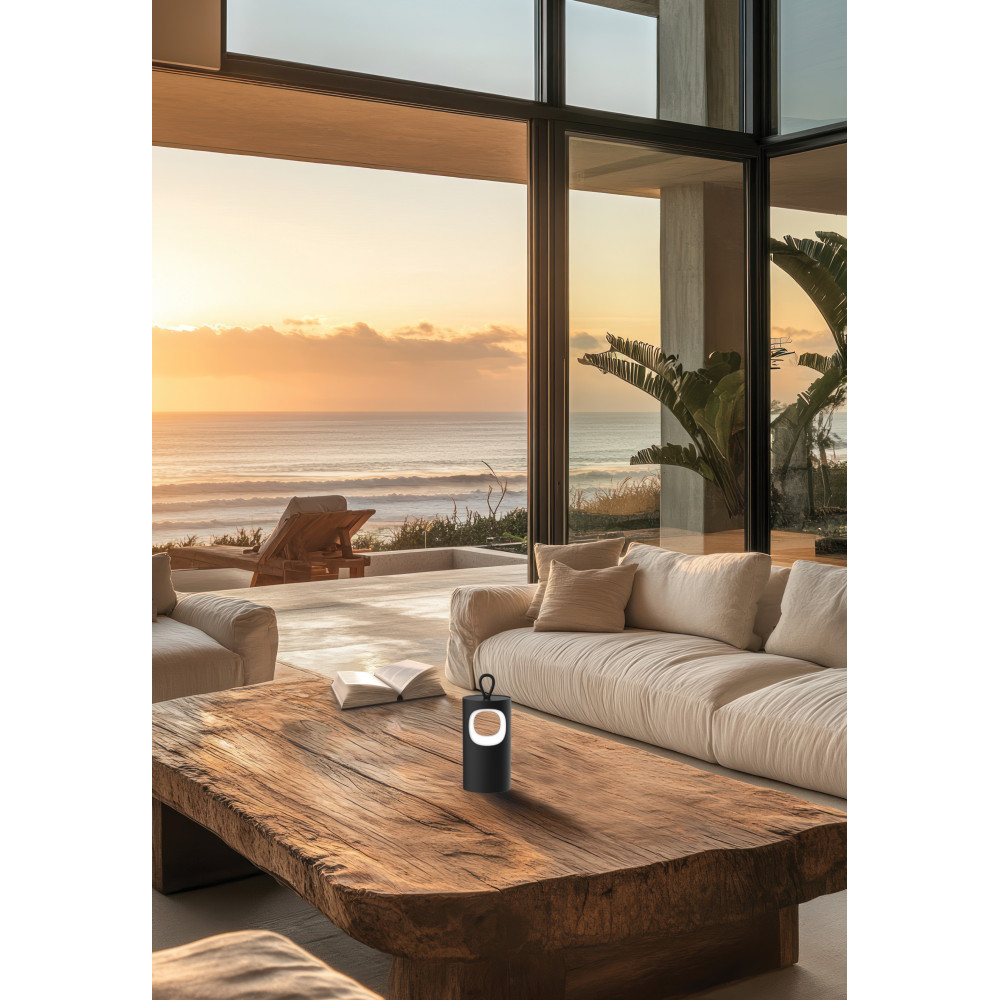 ZAMBELIS Outdoor Table Lamp Touch D83 2W Dimmable IP44 DESIGN Matte Black E482