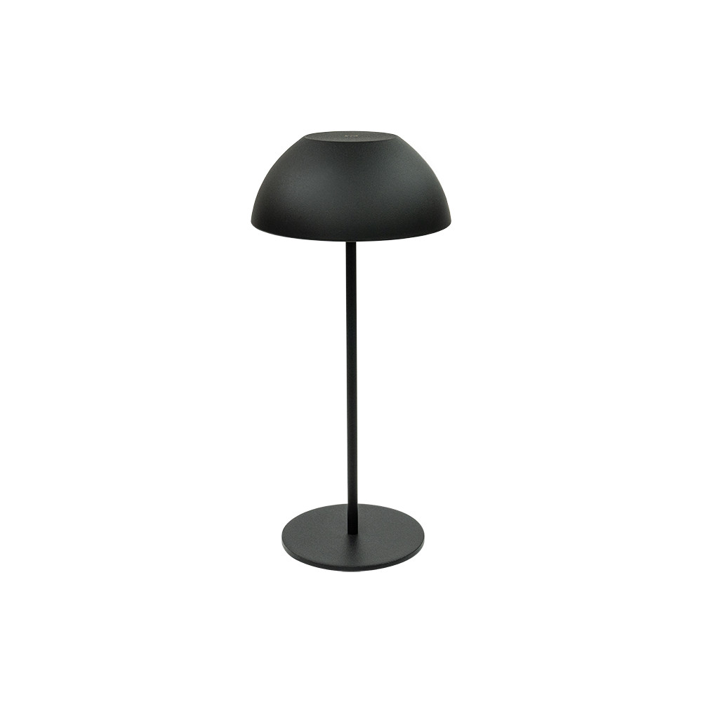 Lampe sur Table Extérieur ZAMBELIS Tactile D130 2W Dimmable IP44 DESIGN Noir Sablé E485