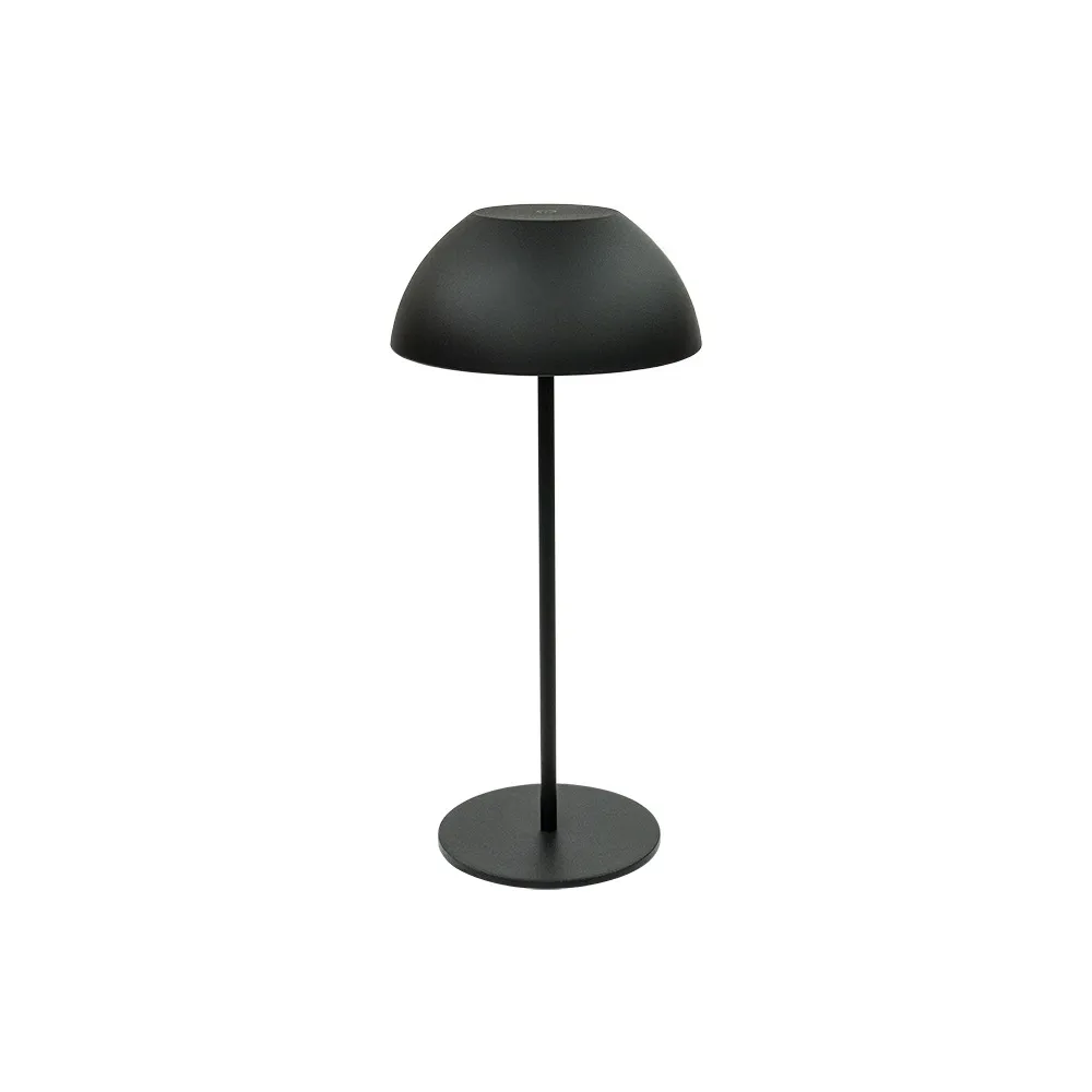 Lampe sur Table Extérieur ZAMBELIS Tactile D130 2W Dimmable IP44 DESIGN Noir Sablé E485