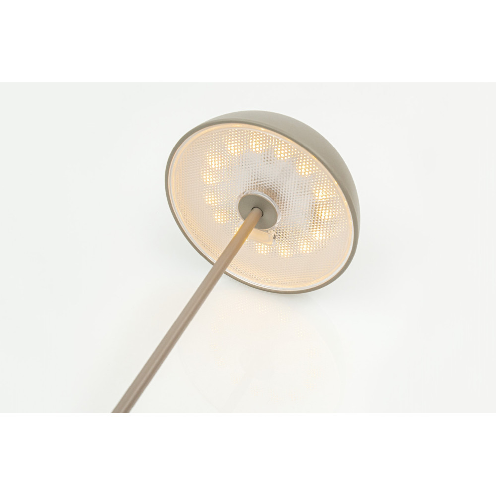 Lampe sur Table Extérieur ZAMBELIS Tactile D130 2W Dimmable IP44 DESIGN Taupe Sablé E487