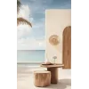 ZAMBELIS Buitentafellamp Tactiel D130 2W Dimbaar IP44 DESIGN Gezandstraald Taupe E487