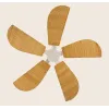ZAMBELIS D1320 15W CCT Fan with Remote Control and Switch DESIGN White and Bamboo 25328 FS