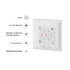 Ventilator ZAMBELIS D1320 15W CCT met Afstandsbediening en Schakelaar DESIGN Wit en Bamboe 25328 FS