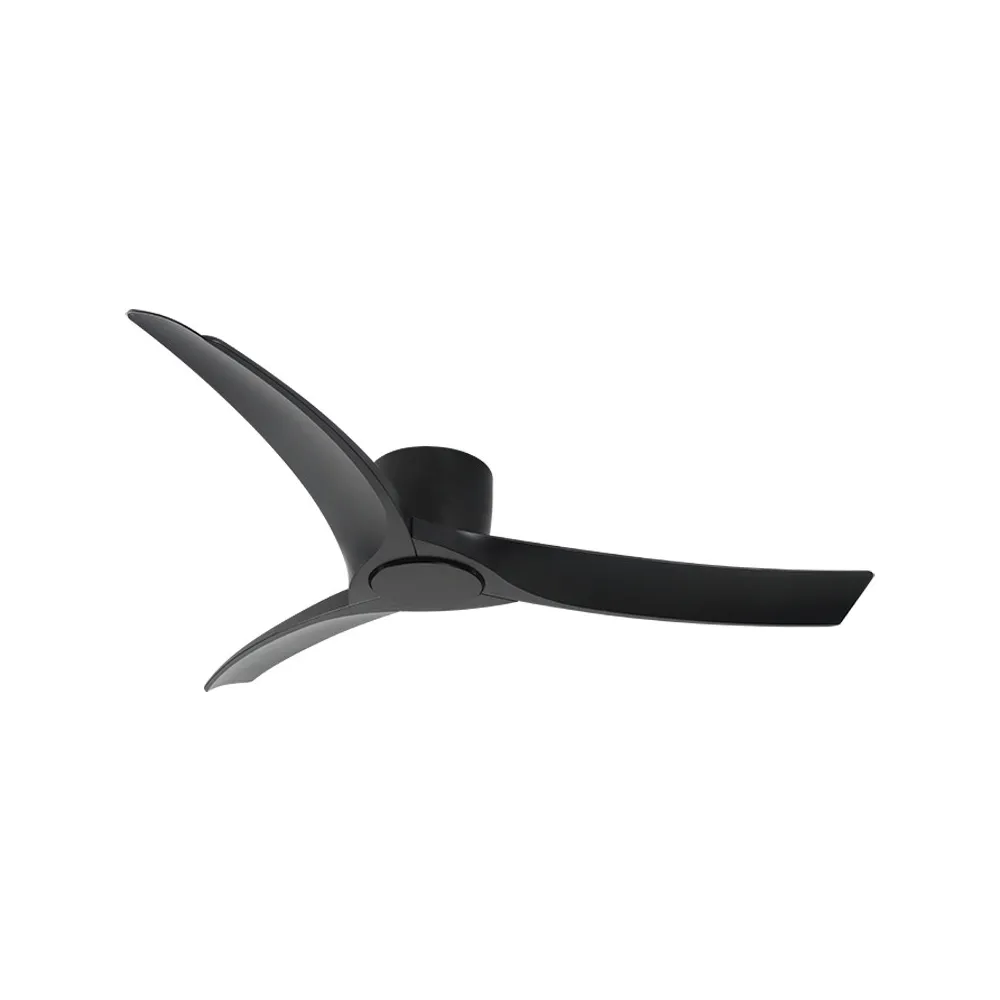 Ventilator ZAMBELIS D1328 mit Fernbedienung und Schalter DESIGN Matt Schwarz 25395 FS