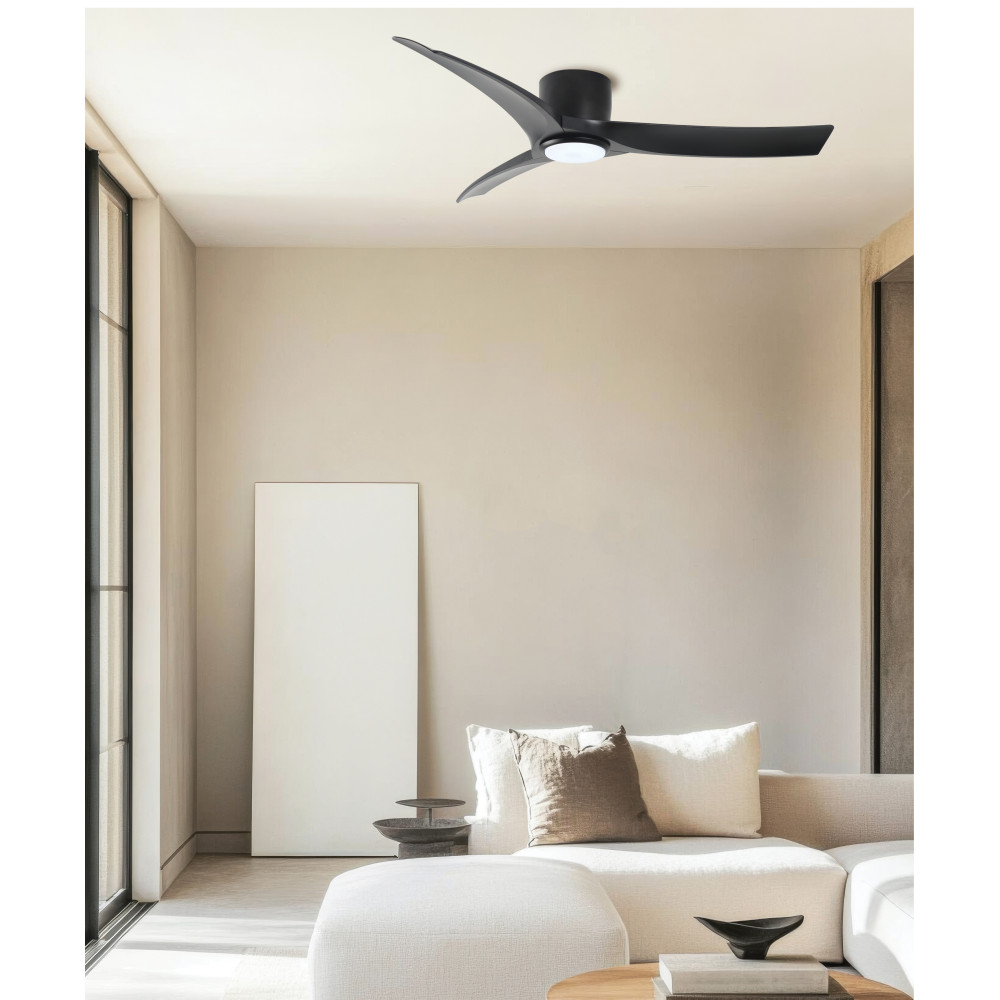 Ventilator ZAMBELIS D1328 met Afstandsbediening en Schakelaar DESIGN Mat Zwart 25395 FS