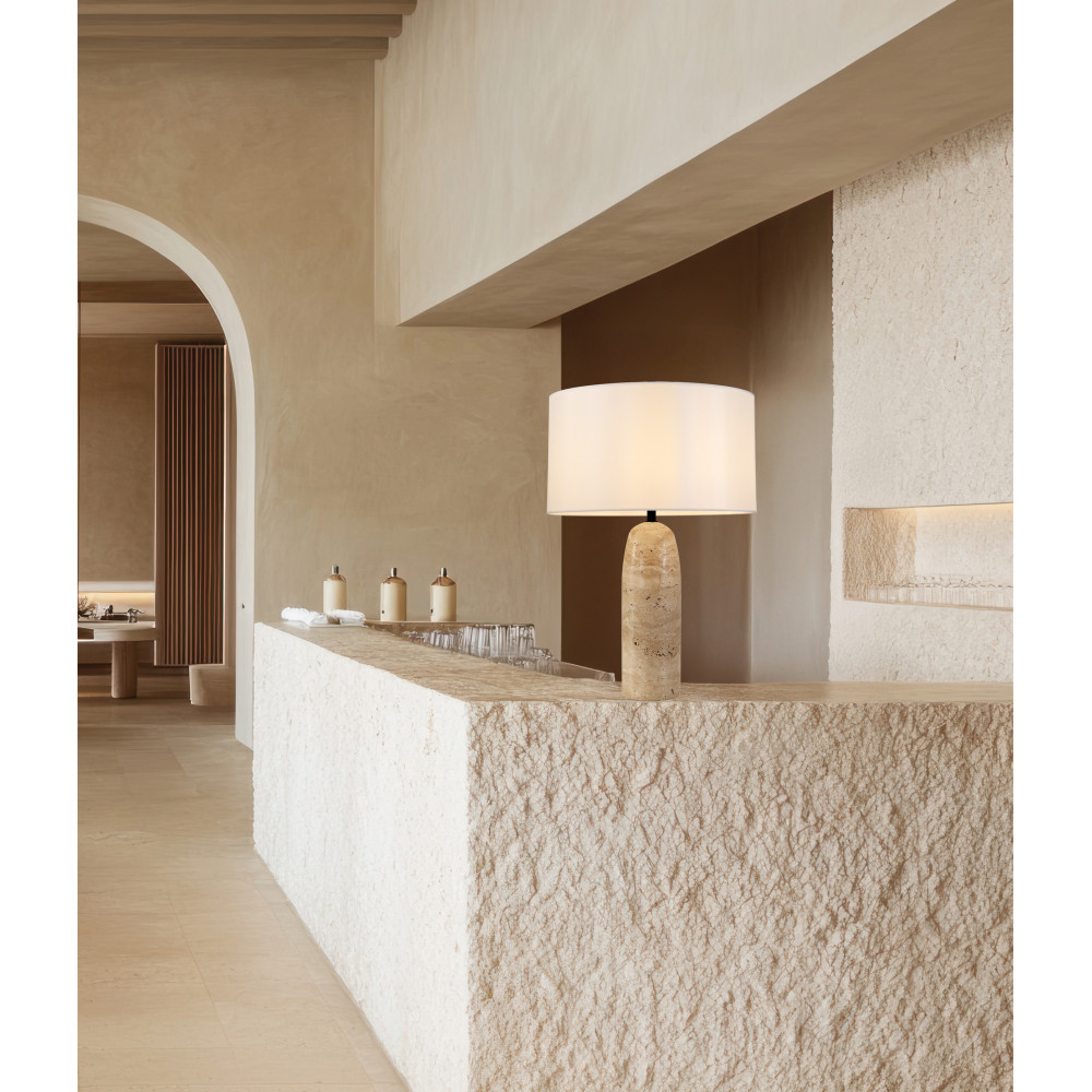 Lampe sur Table ZAMBELIS D350 E27 DESIGN Pierre Naturelle Sans Source 25428 FS