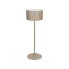 Buitentafellamp ZAMBELIS Touch D86 2W CCT Dimbaar IP44 DESIGN Geborsteld Taupe E489 FS