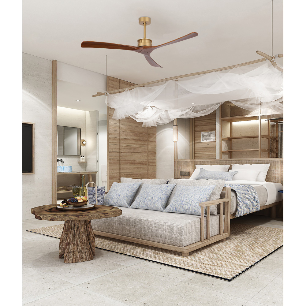 Ventilator ZAMBELIS D1520 met Afstandsbediening DESIGN Goud 23002